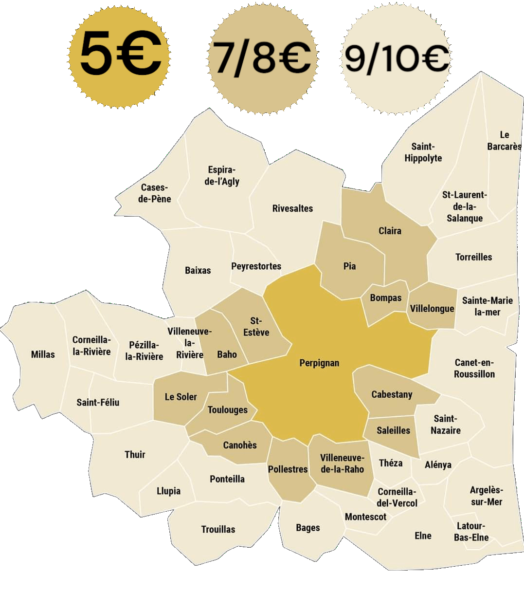 Prix des livraisons dans le 66 : Le Soler, Céret, Bompas, Saleilles et bien d'autres